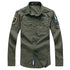 Fashion Embroidery Military Casual Long-Sleeved Shirt
